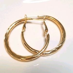 Textured Gold Hoops